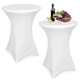Yuxava Stretch Stehtischhusse, 2 Stück Stretch Hussen Stehtische 80 x 110 cm Spandex Stretch...