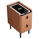 TISTIK Smart Nachttisch mit kabellosem Laden und 3 Farblichtern, moderner, minimalistischer...