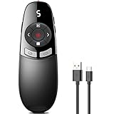 USB C Presenter Wiederaufladbar, Kabellose 2.4 GHz Powerpoint Presenter, Pointer für...
