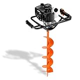 Fuxtec Benzin Erdbohrer FX-EB143ECO, Erdlochbohrer inkl. 2 Bohraufsätzen, 42,7 cm³ 2-Takt-Motor,...