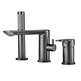 Badewannenarmatur, 360° schwenkbarer Wasserfallauslauf, Einhebel, Messingkonstruktion für...