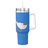 WZYCWB Bedruckter modischer Eisbecher mit grauer Gänseblume, super Wärme- und Kälteisolierung,...