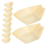 Beaupretty 100 Stück Sushi Boot Snackschale Holzschale Holz Snackbehälter Holzschale Holzgeschirr...