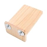 TOGEVAL Holzplattform für Hamster und Kleintiere Natürliche Holzleiter als Kletterspielzeug...