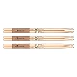 LA Specials Drumsticks | Schlagzeug Sticks | 5A Hickory Drumsticks, ovaler Holzkopf, drei Paare