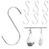 muahmuah S-Haken 6 stücke 410 Edelstahl S Haken, Küchenhaken für drinnen und draußen -...