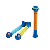 Zoggs Dive Sticks Tauchspielzeug für Kinder (3er-Pack, Blau/Limette/Orange) – Sicheres...