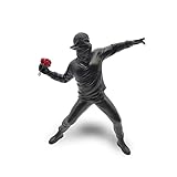 LAIX Banksy Skulptur Wut, Der Blumenwerfer, 21,5 cm - Eine Exklusive Ergänzung für Graffiti,...