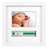 Pearhead P63012 I.D. Bracelet Frame Deluxe, Bilderrahmen zur Aufbewahrung des Geburtsarmbands, weiß