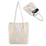 Cord Shopper Tasche Damen,35 * 39 * 12cm（H*L*W）Tote Bag Damen,Mode Beuteltasche Damen,Groß Cord...