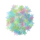 BEAMARKER 200 Stück Bunte Im Dunkeln Leuchtende Sterne Aufkleber Für Die Decke Leuchtende...