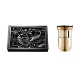 Bodenablauf Badezimmer Schwarzer Abfluss Messing Quadratischer Duschraum Bodenablauf Siphon...