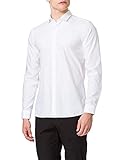 HUGO Herren Erondo Extra-Slim-fit Hemd aus Baumwoll-Popeline mit Cutaway-Kragen Weiß 40