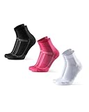DANISH ENDURANCE Quarter Laufsocken, 3 Paar Knöchelhohe Sportsocken, Leichte Kompression,...