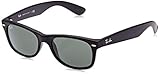 Ray-Ban Damen New Wayfarer Sonnenbrille, Black Rubber, 52 mm EU