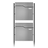 Metzler Standbriefkasten für 2 Parteien in RAL 9007 Graualuminium – Doppelbriefkasten freistehend...