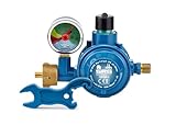 Rotarex 2-stufiger Niederdruckregler 50 mbar inkl. Gasflaschenschlüssel für LPG-Grill und Heizung...