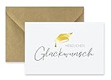 1 Premium Karte Glückwunschkarte 10,5x14,8cm Klappkarte + 1 Naturumschlag - Grußkarte zum...