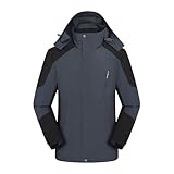7VSTOHS Wasserdichte Outdoorjacke für Herren, Herren Regenjacke Leichte Kapuzenjacke, Winddichte...