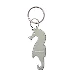 munkees Schlüsselanhänger Seepferdchen-Anhänger Figur Flaschenöffner, Silber, 34041