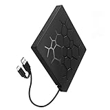 Fcnjsao Dünner externer USB-3.0-Typ-C-Disc-Player mit 7 Anschlüssen, schnelle Geschwindigkeit,...