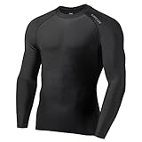 SURFEASY Herren Rashguard Langarm Sonnenschutz Rash Vest Men, Rash Guard Shirt Zum Surfen Schwimmen...