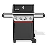 Weber Spirit E-410 Gasgrill / 4 Brenner, Snap-Jet Zündung, Robuste Räder und Warmhalterost, 51 x...