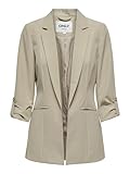 ONLY Damen Blazer ONLKayle Orleen Sakko mit Dreiviertel-Ärmeln 15218743 Oxford Tan 38
