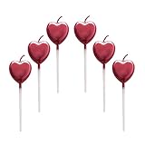 Herz Geburtstagskerzen,6 Pcs Cake Topper Dekorationen Ggeburtstag Kerzen Metallisch Kuchen Kerzen...