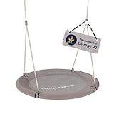 HUDORA Nestschaukel Lounge - Höhenverstellbare Hängeschaukel mit 90/110cm Durchmesser für bis zu...