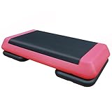 76cm Verstellbarer Aerobic Stepper Fitness Step Board mit 2 Erhöhungen, Rutschfeste Step Plattform...