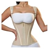 ERHTGUO Hochelastisches Mesh-Taillensiegel 15 Knochenhaltungsweste Bauchgürtel Reißverschluss...