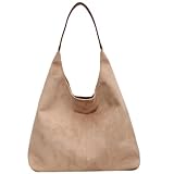 FYBlossom Damen Wildleder Schultertasche Suede Tote Bag, Groß Handtasche Damen Tragetasche Hobo...