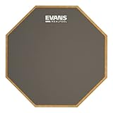Evans RealFeel - Drum Practice Pad - Drum Pad - Drummer Practice Pad - Gummi, einseitig,...