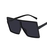 UV-Schutz, Retro-Sonnenbrille mit großem Rahmen, quadratisch, Metall, für Männer und Frauen...