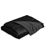 YASMENG Satin Decke 150x200 Schwarz - Kühlende Seidige Sommerdecke, Leicht, Weich, Luxus, Glatt,...