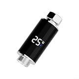 Honseadek LED-Wassertemperaturanzeige, Duschkopf mit Wasserkrafterzeugung, echtes Thermometer für...