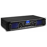 Fenton FPL2000 PA Verstärker 2000 Watt, 3 Kanal Endstufe, Digitalverstärker mit Bluetooth, AUX,...