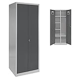 BB Sport Spind Garderobenschrank Doppelspind Metallschrank 180 x 60 x 50 mit Flügeltüren,...