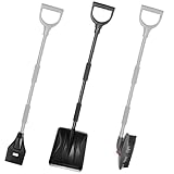 Aotusoa Schneeschaufel Metall mit Schaumstoffgriff Auto Schnee Schaufeln 112cm Ergonomische...