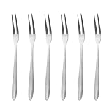 tiyiyok 6 Stück Kleine Gabeln, Obstgabeln, Kuchengabeln, Party Besteck, Edelstahl Gabeln,...