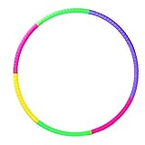 MUNSKT Zusammenklappbarer Hula-Hoop-Reifen aus Kunststoff, 7 Abschnitte, bunt, abnehmbare Röhren,...