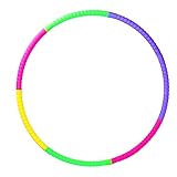 MUNSKT Zusammenklappbarer Hula-Hoop-Reifen aus Kunststoff, 7 Abschnitte, bunte, abnehmbare Röhren,...