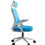 Ergonomischer Mesh Bürostuhl, High Back Computer Executive Desk Chair mit Kopfstütze und...