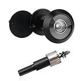 Türspion mit Sichtschutz 200° Weitwinkel Edelstahl Optische Glaslinsen Bohrloch Ø 16mm Spion mit...