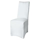 Beautissu Bankett Stuhlhusse 45x90 cm - Leona Elegante Stretch Husse für Stühle – Elastischer...
