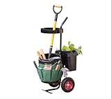 Westmann Hand- & Gartenwagen | 40x56x104 cm Grün | Werkzeugtrolley Set | Transportwagen für...