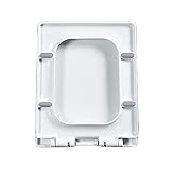 Flipped Warmth WC Sitz mit Absenkautomatik Weiß Toilettendeckel Quick-Release-Funktion und...