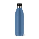 Emsa N31122 Bludrop Isolier-Trinkflasche | 0,7 Liter | Pulverbeschichtung | Edelstahl | Quick-Press...