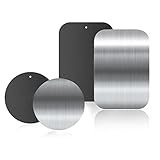 JINC Metallplatte, 4 Stück Metallplättchen mit 3M Klebefolie kompatibel mit Magnete KFZ Handy...